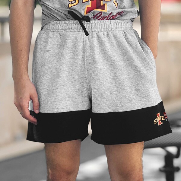 Champion I-State Gray Colorblock Fleece Shorts